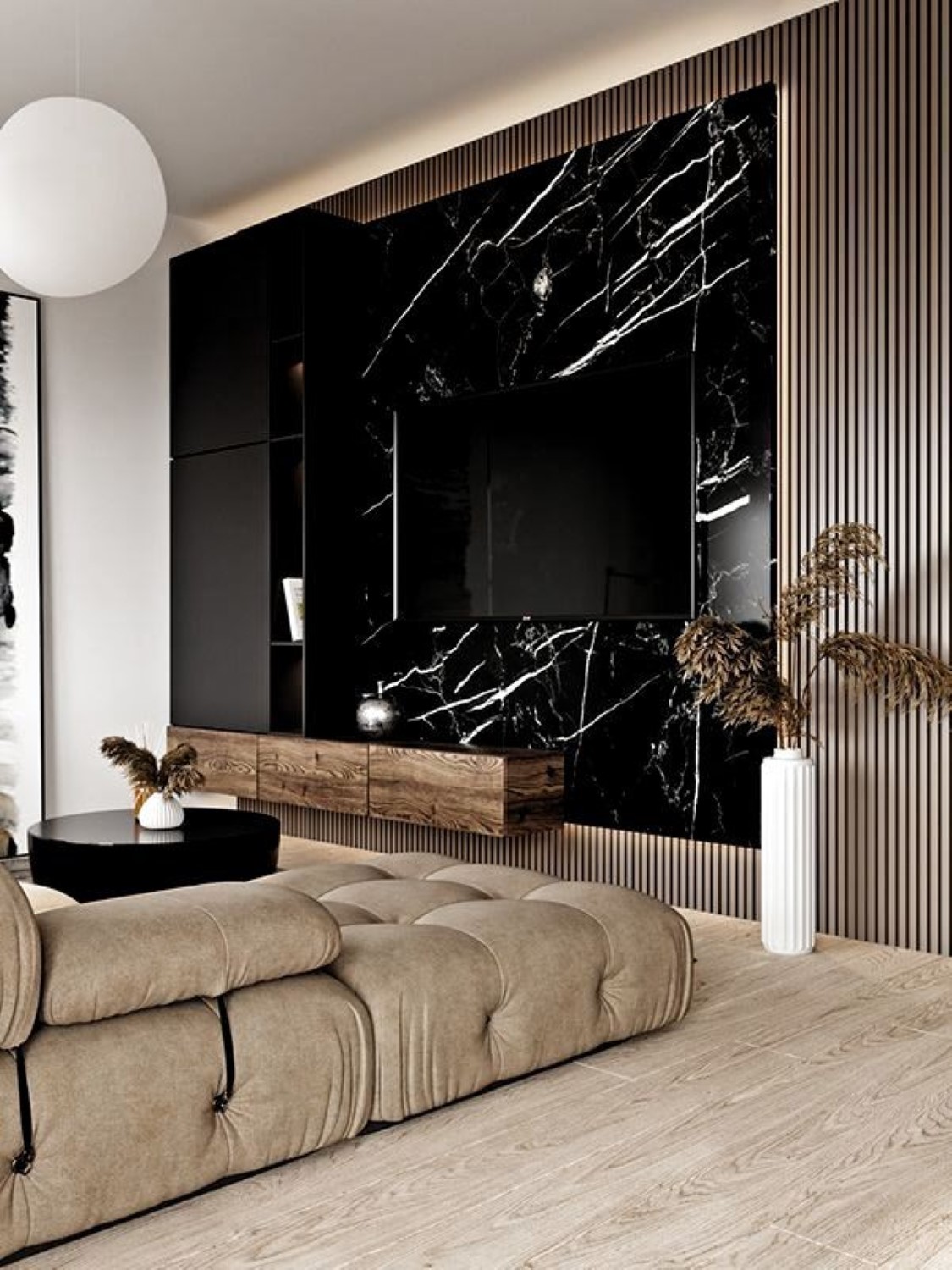 Đá Marble Đen Tia Chớp